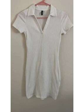 Divided White Stretchy Dress Size S